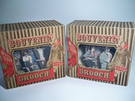 Souvenir Brooches in Original Packaging