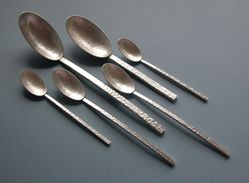 Silver oval spoons