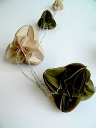 Cream and Olive Necklace