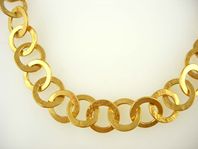 gold plated hammered chain