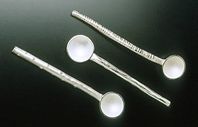 Three spoons in sterling silver.