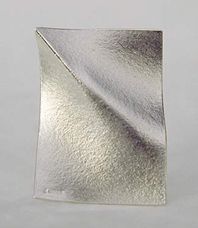 Fine silver 'Creased' brooch. 2002.