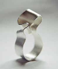 Fine silver ‘Twisted’ ring. 2002