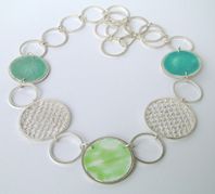 Circle sea texture necklace