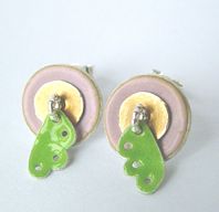 Seaweed stud earrings