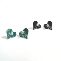 Rococo Heart Stud Earrings