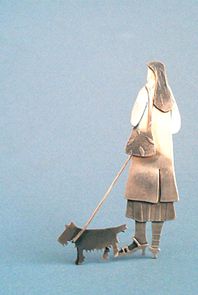 Woman with scottie dog