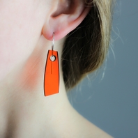 Figure Earrings worn