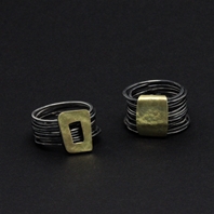 Gold and oxidised rings