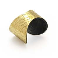Etched gold and black 'Skin' Cuff