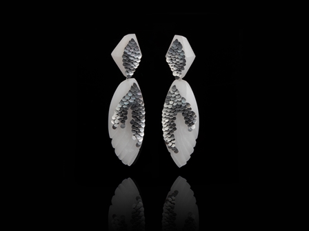 Emmeline Hastings Silver white double drops